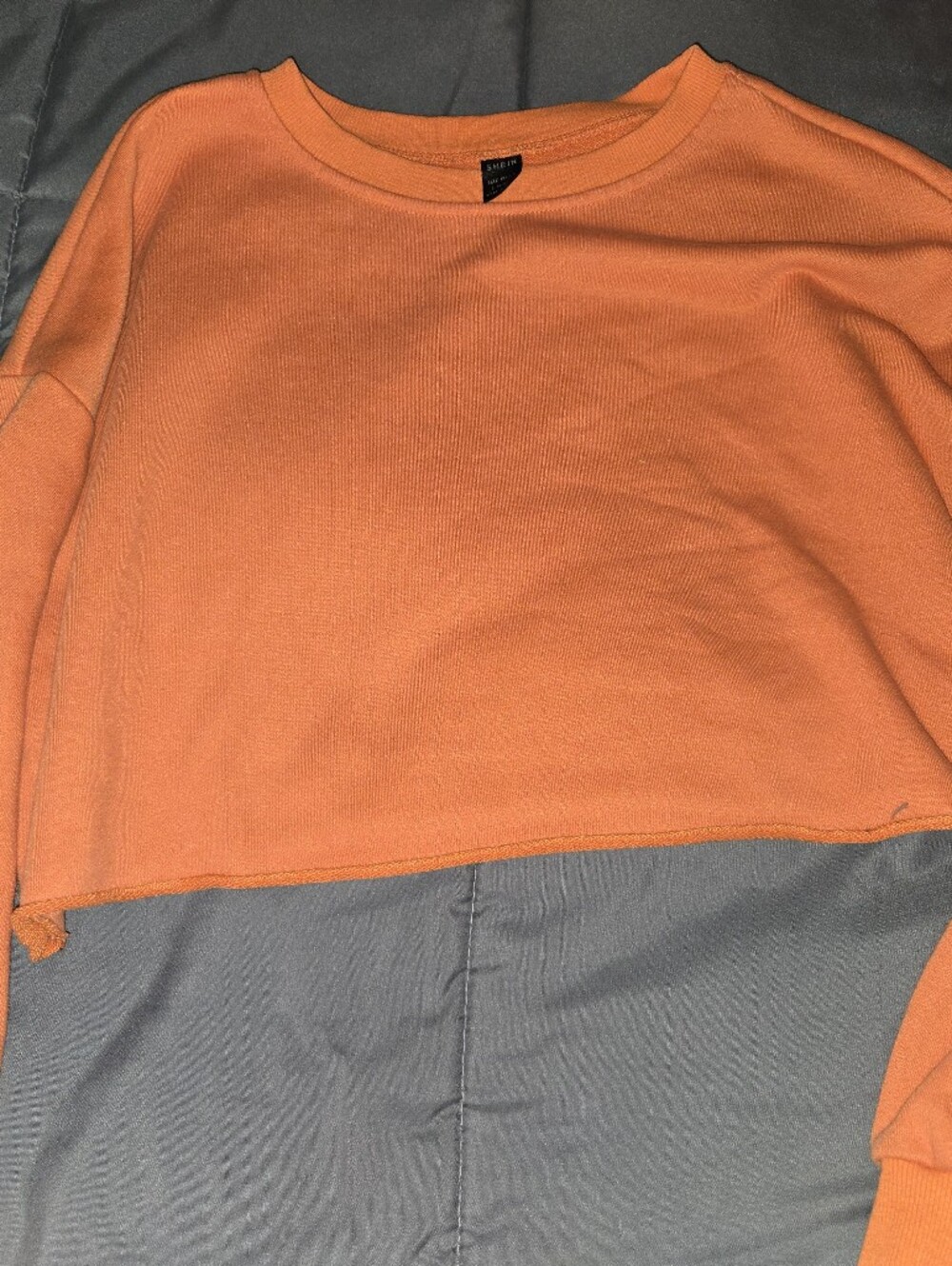 Woman's Orange Crewneck Sweater